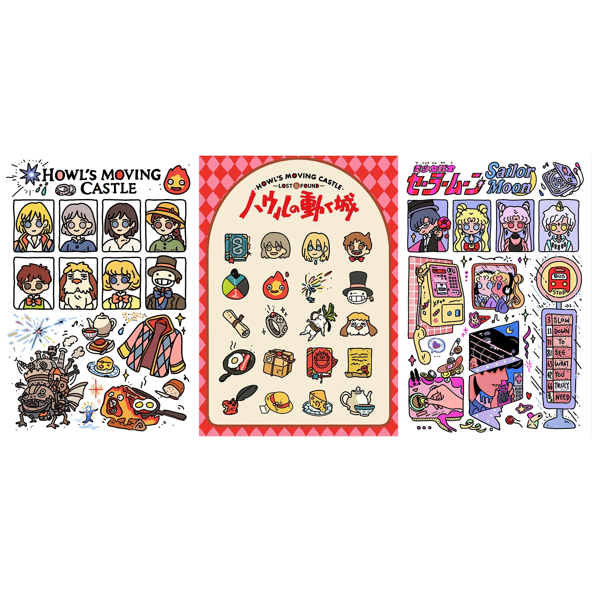 Howl's Castle Recipe - Sticker sheet — YUUKI JIA